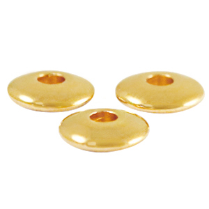 Perle Metall DQ Disc 6mm Gold (Nickelfrei)