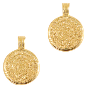 Anh&auml;nger Metall DQ Disc von Festos 16mm Gold (Nickelfrei)