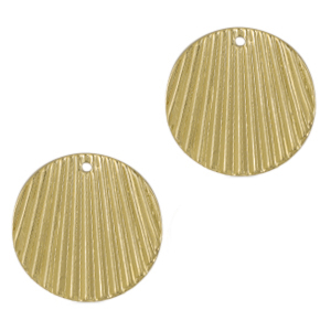 Anh&auml;nger Metall DQ 21mm Gold (Nickelfrei)