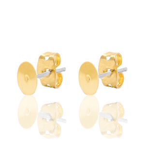 Zubeh&ouml;r Metall DQ Ohrstecker 4mm Gold (Nickelfrei)