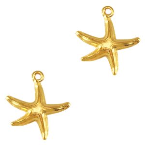 Anh&auml;nger Metall DQ starfish Gold (Nickelfrei)