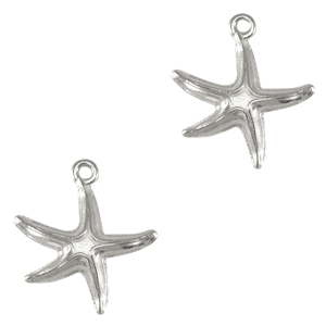 Anh&auml;nger Metall DQ starfish Antik silber (Nickelfrei)