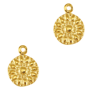 Anh&auml;nger Metall DQ flower Gold (Nickelfrei)