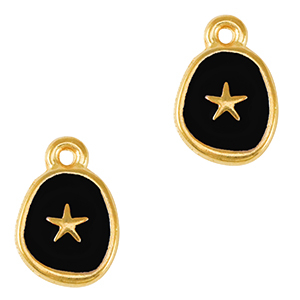 Anh&auml;nger Metall DQ Starfish Gold-black (Nickelfrei)