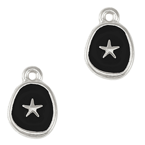 Anh&auml;nger Metall DQ Starfish Antik silber-black (Nickelfrei)