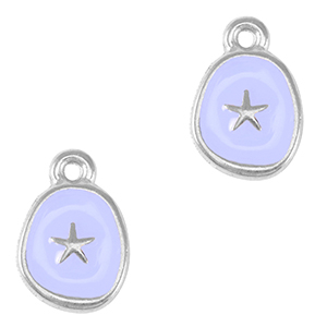 Anh&auml;nger Metall DQ Starfish Antik silber-lavender purple (nikkelvrij)