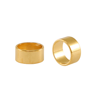 Perlen Metall DQ Tube &Oslash;5mm Gold (Nickelfrei)