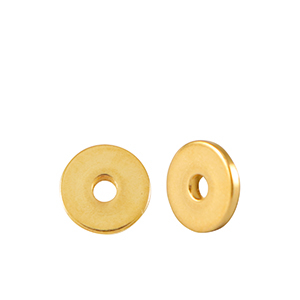 Perlen Metall DQ Disc Rondellen 5mm Gold (Nickelfrei)