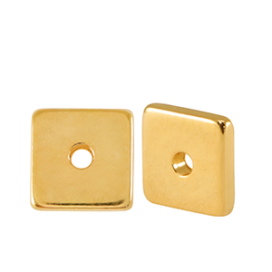 Perlen Metall DQ Disc Square 7mm Gold (Nickelfrei)