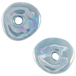 Perlen Griechische Keramik DQ Donut Brisk blue