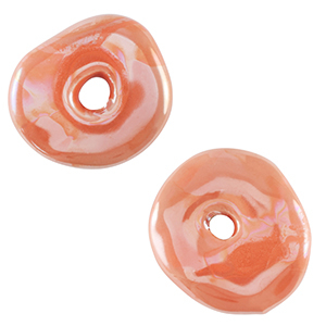 Perlen Griechische Keramik DQ Donut Blush orange