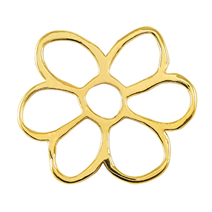 Anh&auml;nger Metall DQ Anh&auml;nger / Zwischenst&uuml;ck Flower Gold (Nickelfrei)