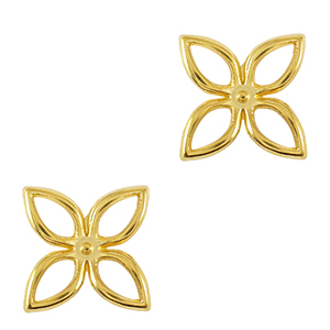 Anh&auml;nger Metall DQ Anh&auml;nger / Zwischenst&uuml;ck Flower Gold (Nickelfrei)