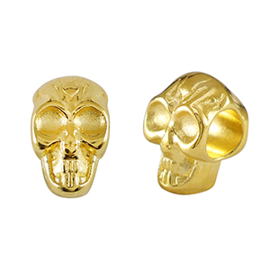 Perle Metall DQ Skull Gold (Nickelfrei)