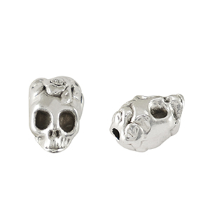 Perle Metall DQ Skull Antik silber (Nickelfrei)