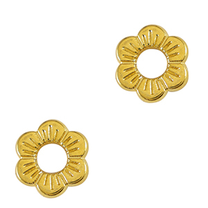 Anh&auml;nger Metall DQ Zwischenst&uuml;ck Flower 12mm Gold (Nickelfrei)