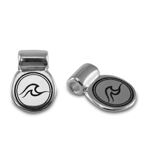 Schieber Metall DQ Wave Antik silber (Nickelfrei)