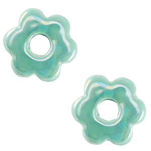 Perlen Griechische Keramik DQ Flower Turquoise