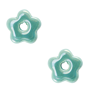 Perlen Griechische Keramik DQ Flower Turquoise