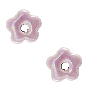 Perlen Griechische Keramik DQ Flower Lavender purple