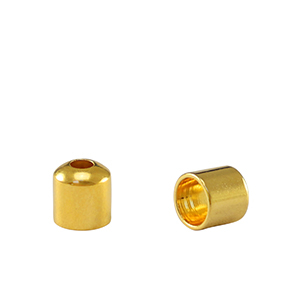 Endkappen Metall DQ &Oslash;3.2mm Gold (Nickelfrei)