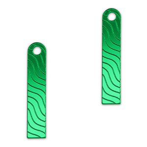 Statement-Anh&auml;nger Bar Wave Metallic kelly green