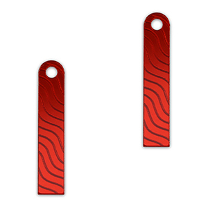 Statement-Anh&auml;nger Bar Wave Metallic red
