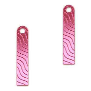 Statement-Anh&auml;nger Bar Wave Metallic magenta purple