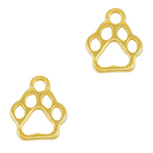 Anh&auml;nger Metall DQ Dog Paw Gold (Nickelfrei)