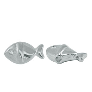 Perlen Metall DQ Fish Antik silber (Nickelfrei)