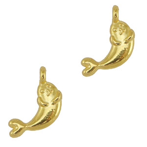 Anh&auml;nger Metall DQ Seal Gold (Nickelfrei)