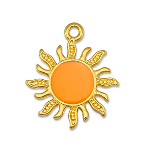 Anh&auml;nger Metall DQ Sun Orange-Gold (Nickelfrei)