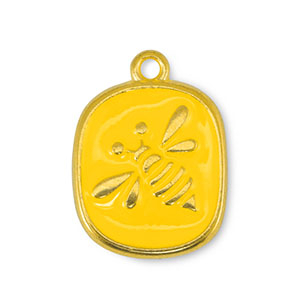 Anh&auml;nger Metall DQ Bee Yellow-Gold (Nickelfrei)