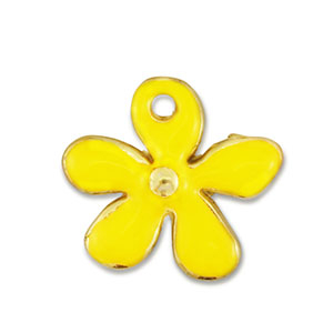 Anh&auml;nger Metall DQ Flower Gold-yellow (Nickelfrei)