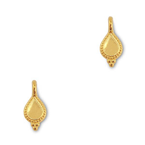 Anh&auml;nger Metall DQ Drop Gold (Nickelfrei)