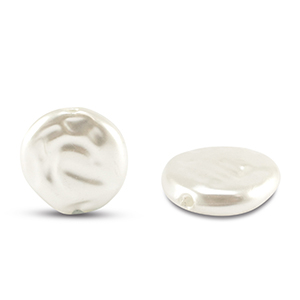Perlenimitate Coin White