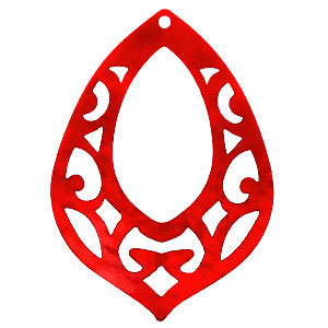 Anh&auml;nger aus Resin Barock Tropfen Chilli red