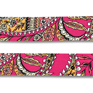 Bandana Flower and Leaf Magenta pink