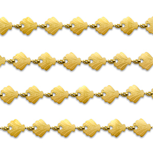 Zubeh&ouml;r aus Stainless Steel - Rostfreiem Stahl Gliederkette Shell Gold