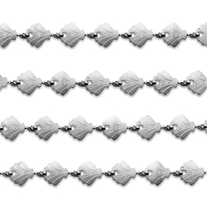 Zubeh&ouml;r aus Stainless Steel - Rostfreiem Stahl Gliederkette Shell Silver