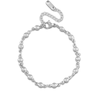 Stainless Steel - Rostfrei Stahl Armb&auml;nder Ball Silver