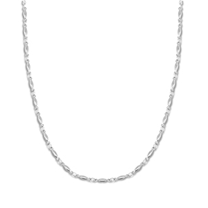 Stainless Steel - Rostfrei Stahl Kette Oval Silver
