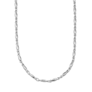 Stainless Steel - Rostfrei Stahl Kette Oval Silver
