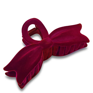 Haarschmuck Haarklemme Samt-Optik Bow Red