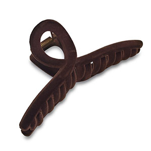 Haarschmuck Haarklemme Samt-Optik Dark brown