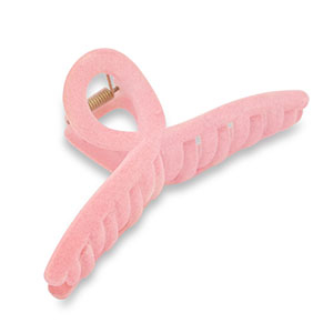 Haarschmuck Haarklemme Samt-Optik Pink