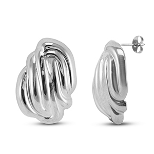 Stainless Steel - Rostfrei Stahl Ohrringe / Ohrstecker Silver