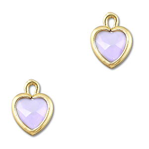 Anh&auml;nger aus Kristallglas Heart Light lilac-gold