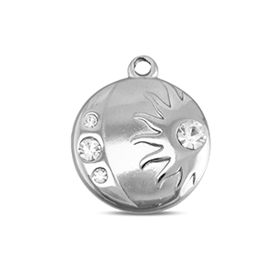 BY31&reg; Anh&auml;nger aus Stainless Steel - Rostfreiem Stahl Moon & Sun Silver