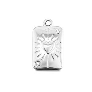 BY31&reg; Anh&auml;nger aus Stainless Steel - Rostfreiem Stahl Card Heart Silver